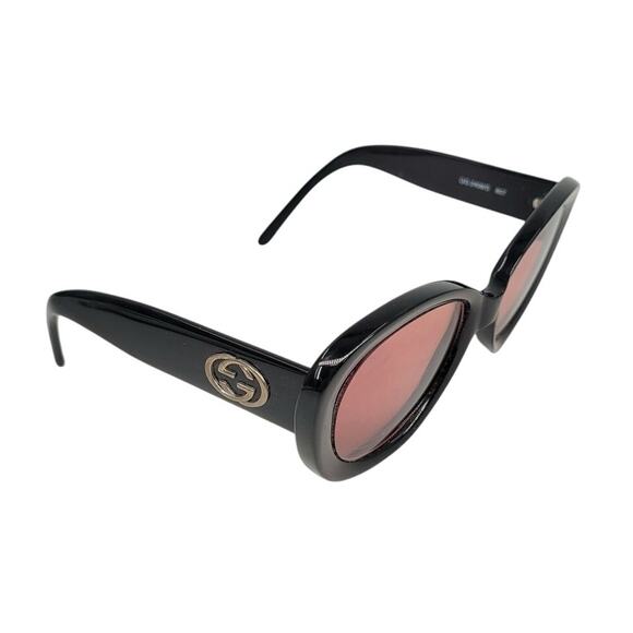 Gucci gg2408 Logo Brown‎ Thick Rim Cat Eye Sunglasses - Picture 1 of 10